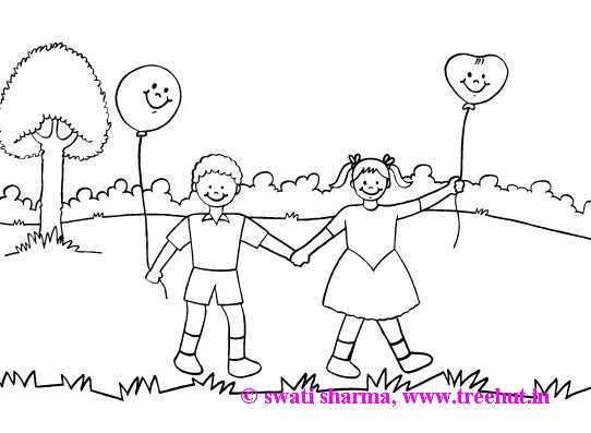 Coloring page friends