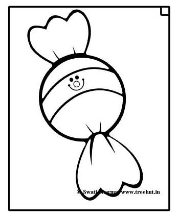 Candy coloring page for Art therapy idea
