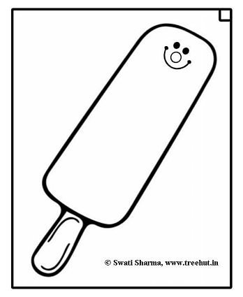 Icecream lolly coloring page for Art therapy idea