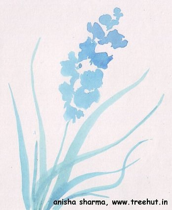 water color freesia flowers art idea