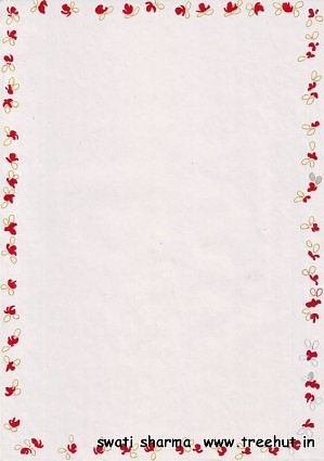 elegant floral border letter writing paper craft idea