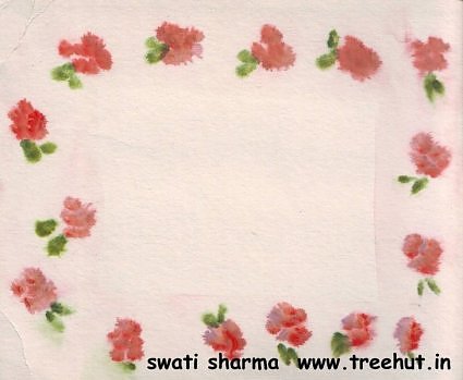 handpainted floral name plate idea