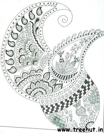Indian paisley motif by Vidushi Tewari
