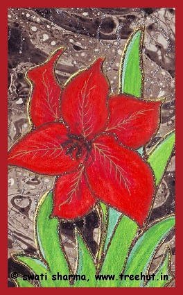 Red lily art idea Resurrection