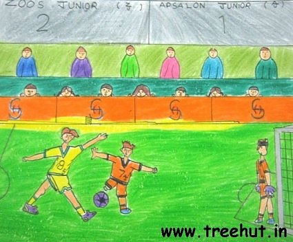 Village football match artwork by Rohin Srivastav