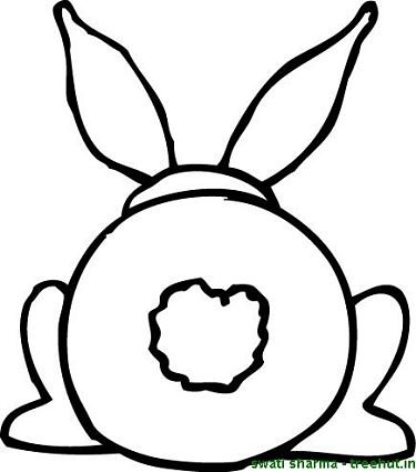 bunny rabbit coloring sheet for kids
