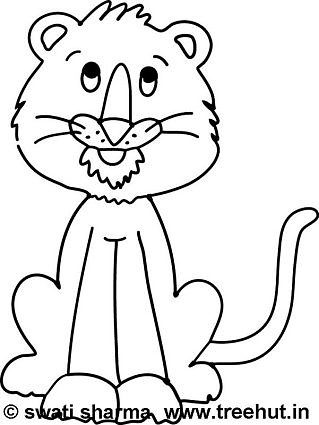 cub printable coloring picture