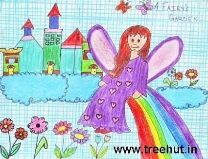fairy rainbow castle kids art ideas