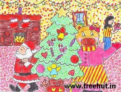 christmas art ideas with crayons