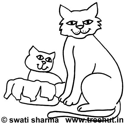 free cats coloring page