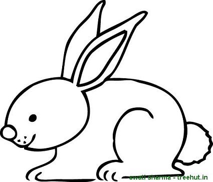 sitting bunny rabbit coloring page