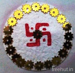 block printing rakhi craft idea swastika