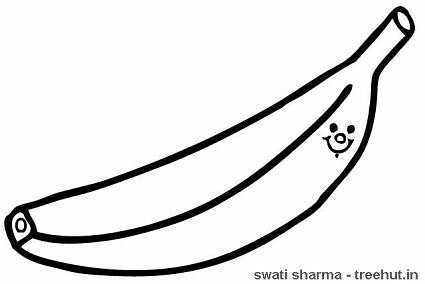 Kerala banana coloring page