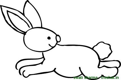 running Rabbits Coloring Pages 