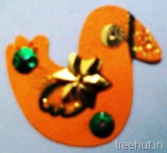easy duck rakhi craft for kindergarten kids