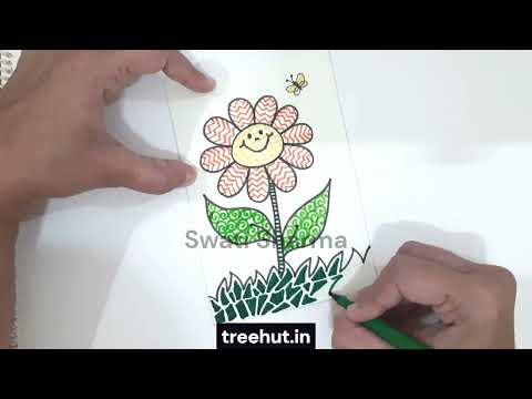 Coloring a Flower in Pattern Art Style: Relax, Unwind, and Create