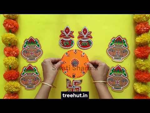 Diwali Rangoli from Waste Material, DIY Diwali Decor from CD, Waste Material Diwali Craft #recycled