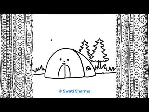 Grade 3 Art | How to Draw a Camping Tent: Easy Step-by-Step Drawing Tutorial