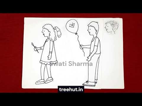 Grade 4 Drawing Ideas: Side View Figures of Boys and Girls | Art Curriculum #drawingsubplan