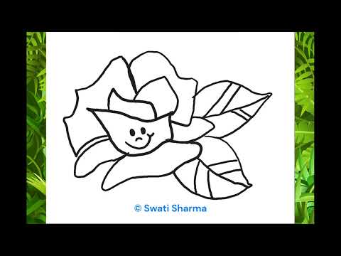 How to draw a Rose on a Mother's Day Card, Mother's Day Activity, फूल कैसे ड्रॉ करें, May Art Plan