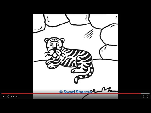 How to Draw a Tiger in a Cave | Jungle Scene Easy Step-by-Step Drawing Tutorial #wildlifeart #draw