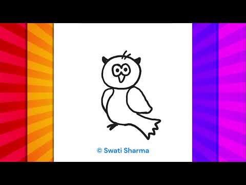 How to Draw a Wise Owl - Fun Fall Art Lesson for Grade 2 , First Week of School Activity