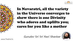 In Navaratri, all the variety in the Universe converges to... Quote by Gurudev Sri Sri Ravi Shankar, Mandala Coloring Page