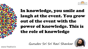 In knowledge, you smile and laugh at the event. You grow... Quote by Gurudev Sri Sri Ravi Shankar, Mandala Coloring Page