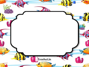 Fishes Free Printable Labels, 3x4 inch Name Tag 