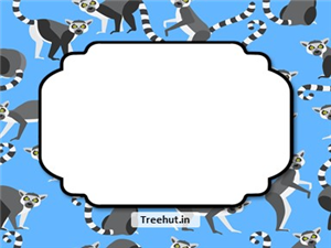 Lemur Free Printable Labels, 3x4 inch Name Tag 