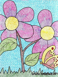 Dot Art Flowers By Grade 5 Kids