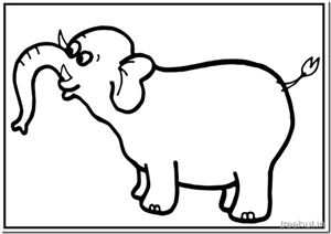 A4 Size Printable Elephant Coloring Pages for Kids