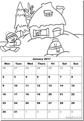 2017 January Calendar Planner